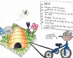 Bee Merry mini float design, by Lia Mewett
