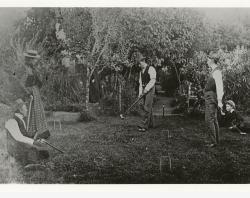 Garden croquet party, 1900. SLSA: B 36265