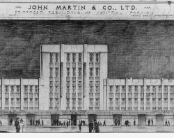 Architectural drawing of a John Martin's store. SLSA: BRG 121/1/48