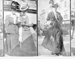 Fashionably dressed women shopping in Adelaide in 1906. SLSA: PRG 280/1/30/208   