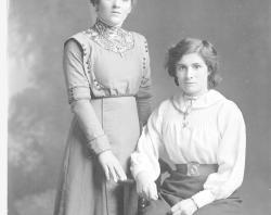 A studio portrait of two young South Australian women. SLSA: PRG 280/1/17/362