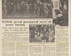 Selfish greed prompted wave of panic buying, 1942. NLA: Trove