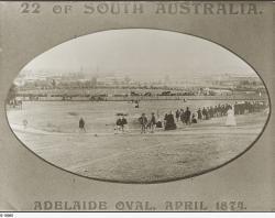 First English Eleven to come to South Australia in April 1874. SLSA: B10065