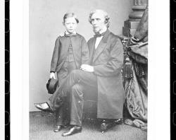 Alexander Hay with a child, taken in approximately 1860. SLSA: B 53490 