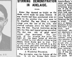 Extract from full coverage article ANZAC DAY (1915, October 16). Chronicle (Adelaide, SA : 1895 - 1954), p. 35. NLA: Trove 