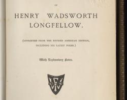 Title page of the book: The poetical words of Henry W. Longfellow. 