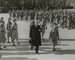 R. G. Menzies inspecting W.A.T.C. parade