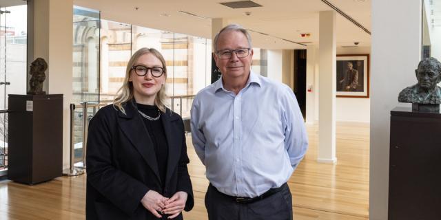 Writers SA Director, Jessica Alice and State Library Director Geoff Strempel