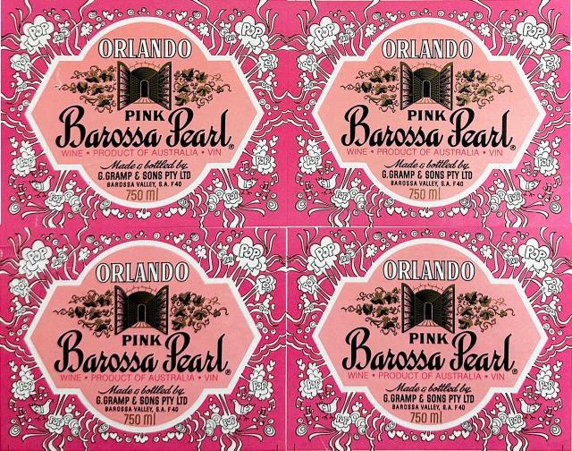 Orlando Winery, pink Barossa Pearl wine labels