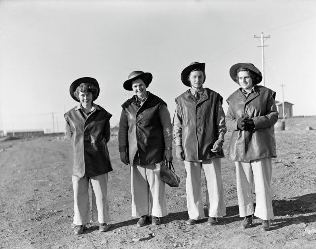 four female computers at Woomera