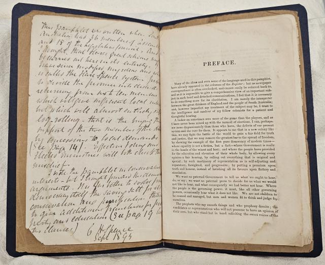 Annotations by Catherine Helen Spence.