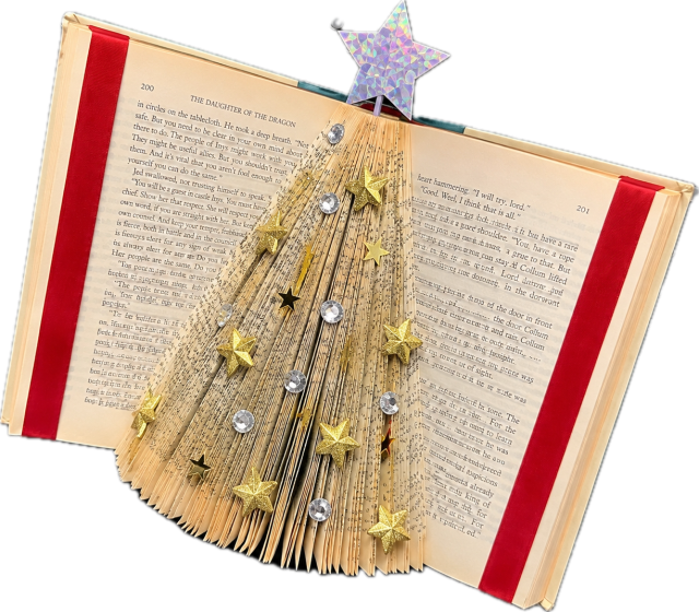 Christmas tree in a book