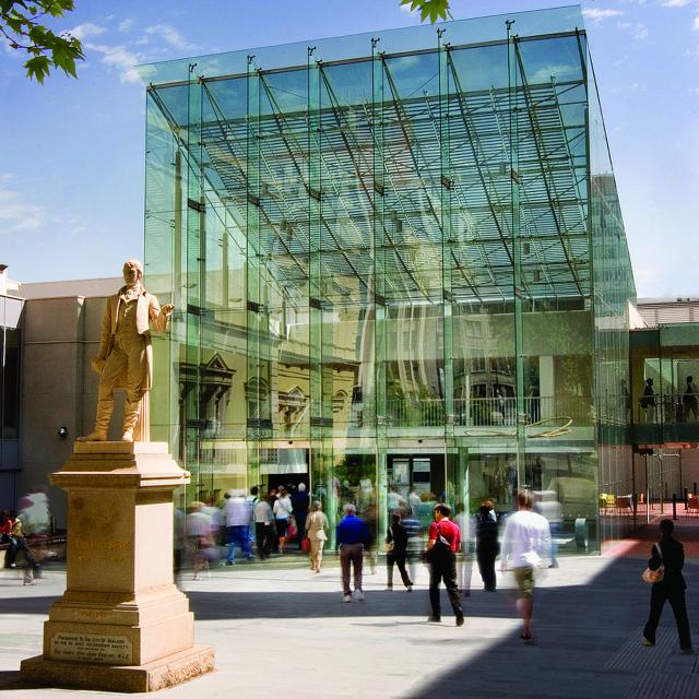 Spence Wing glass foyer enterance