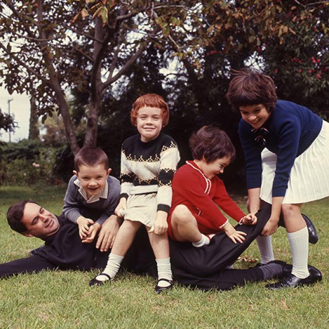 South Australian Premier, Steele Hall, with his children [PRG1662/5/27]