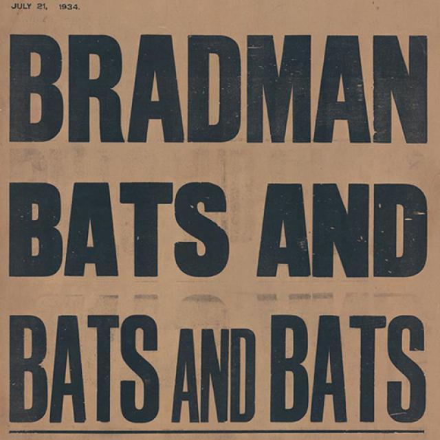 Bradman bats and bats and bats