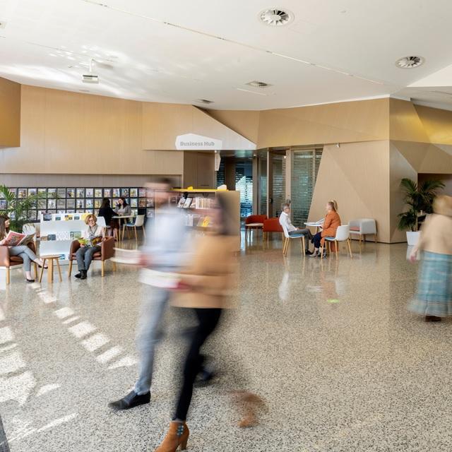 Image of the Marion public library foyer