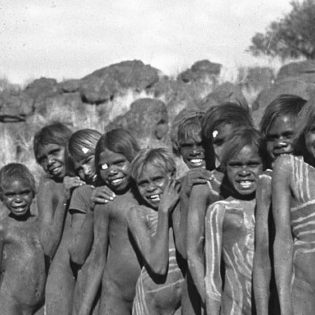 Children at Ernabella School, 1940. SLSA: PRG 1218/34/1262h