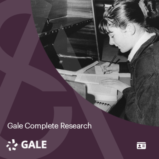 Gale Complete Research, database and eresource at the State Library of SA.