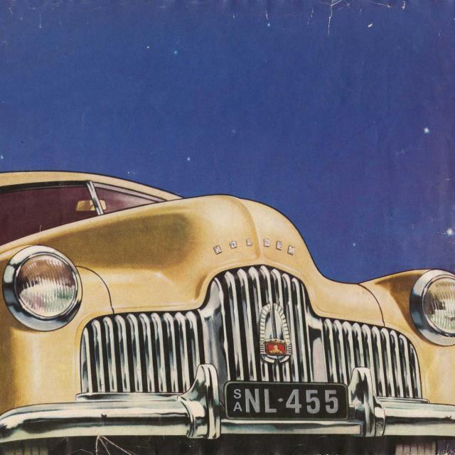 Holden FX, promotional pamphlet cover. Australia's Own Car. SLSA: BRG 213/27/9/3A/1
