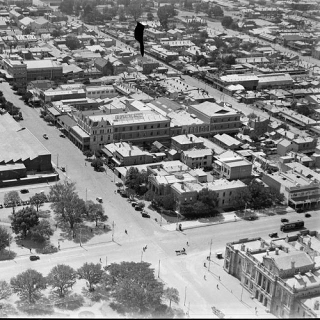 Looking south east from Victoria Square. D Darian Smith SLSA: BRG 397/2/45/8