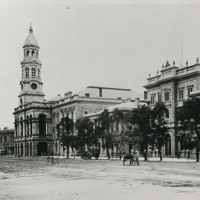 King William St, Adelaide, 1870. SLSA: B 14970
