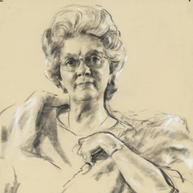 Portrait of Marjorie Scales, by Ivor Hele. SLSA: B 70792