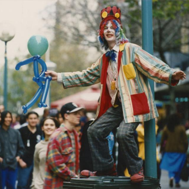 Shakey the clown, Messenger Press Collection SLSA: B 70869/18233