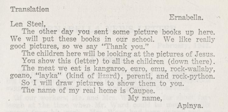 Ernabella newsletter, November 1941, page 8