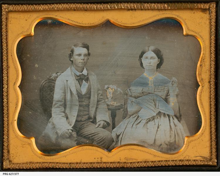 Stephen King and young woman [SLSA: PRG 627/377] 