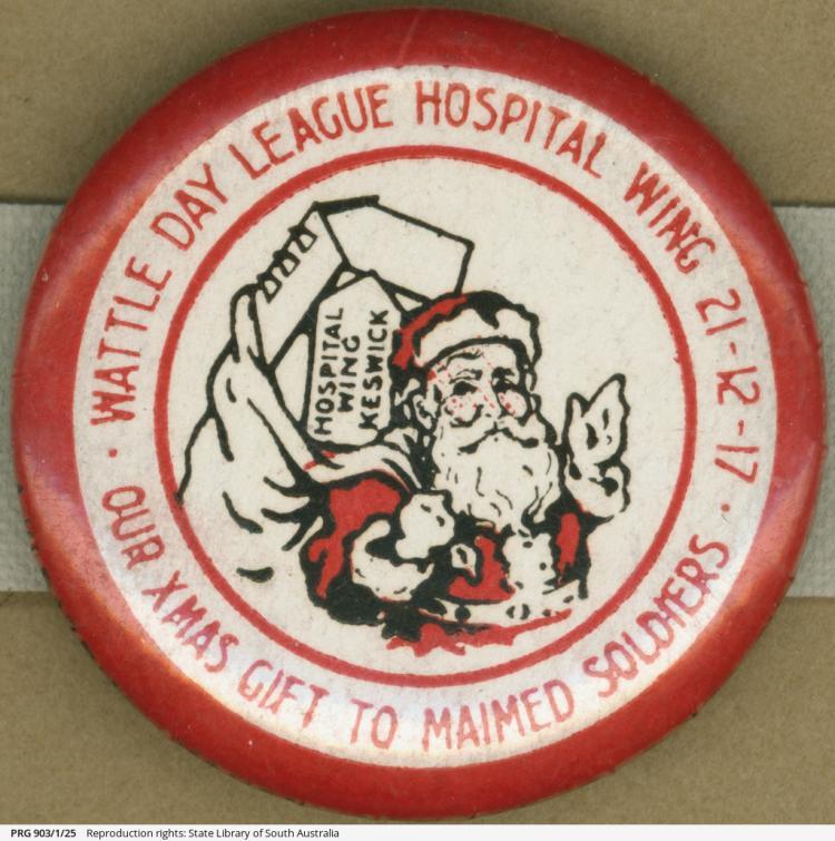 WDL Christmas Hospital Wing badge 1917 SLSA: PRG 903/1/25