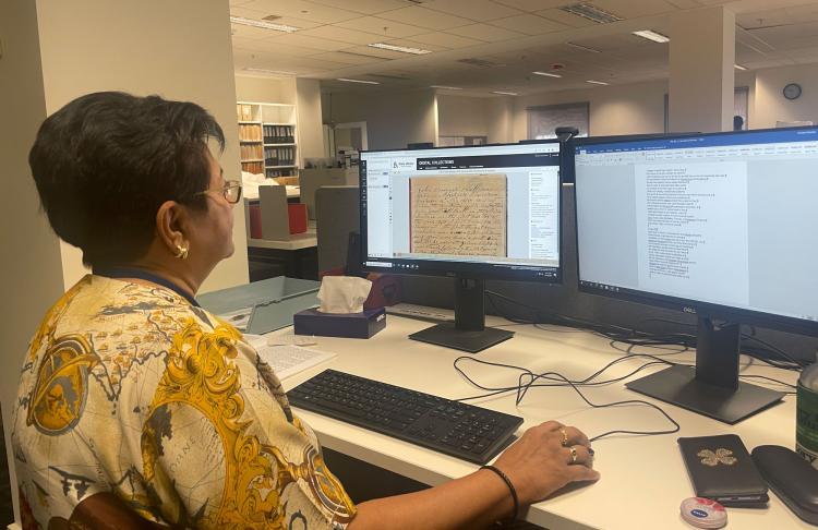 Transcribing the John Bowyer Bull journal in 2023.