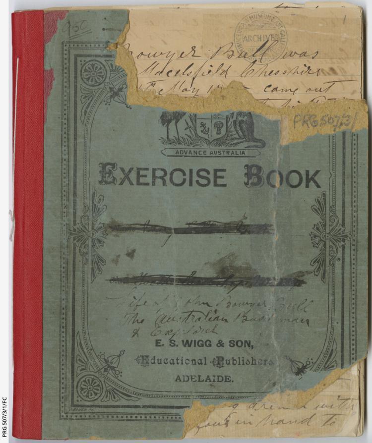 Front cover of John Bowyer Bull's journal. SLSA: PRG 507/3/1/FC