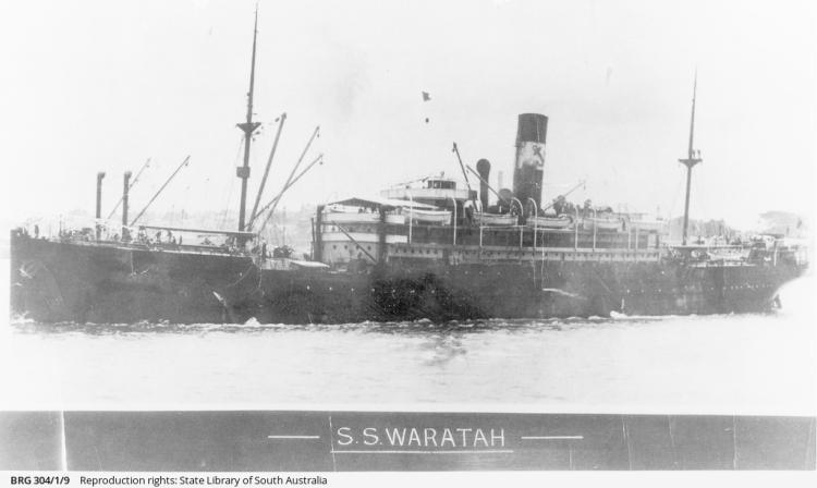 The 'SS Waratah', probably in Sydney, NSW. SLSA: BRG 304/1/9