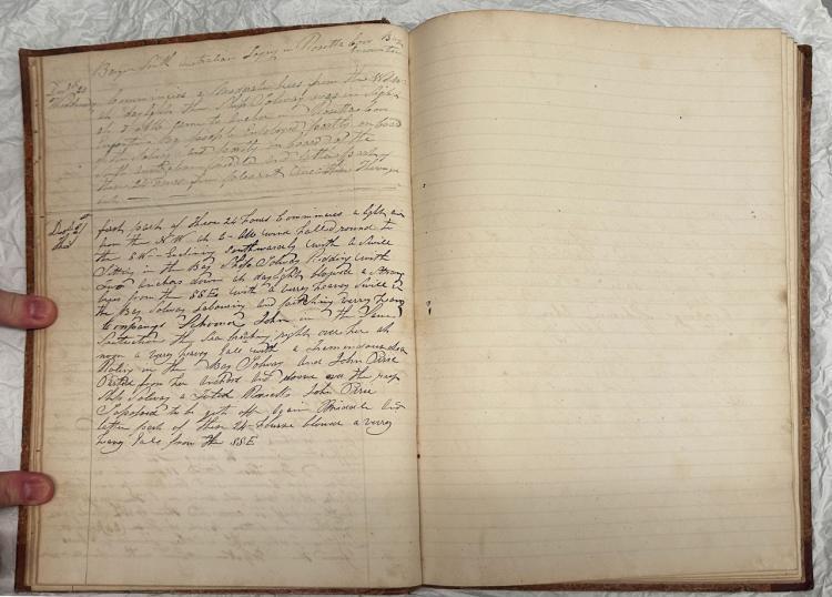 Last page of the logbook for the baroque 'South Australia'