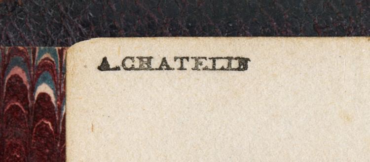 Cropped image of the A.Chatelin typed in the top eft hand corner.