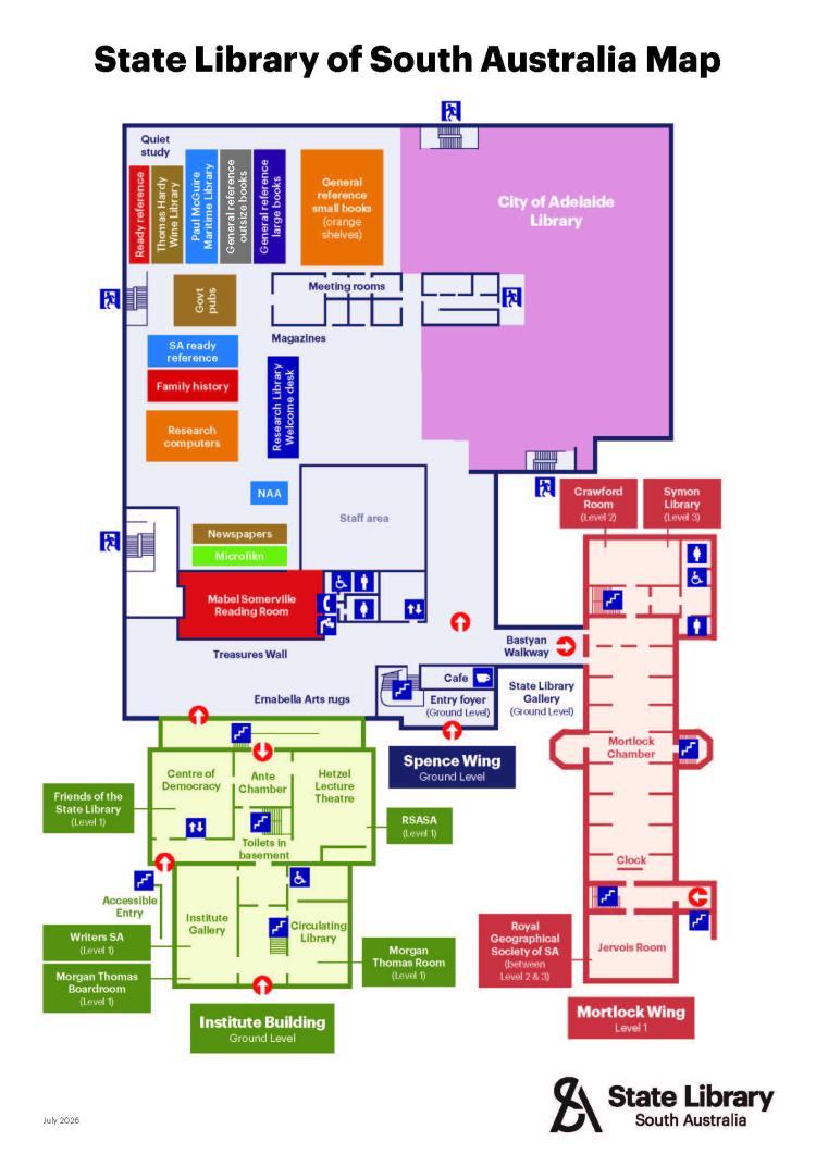 Map of State Library of South Australia