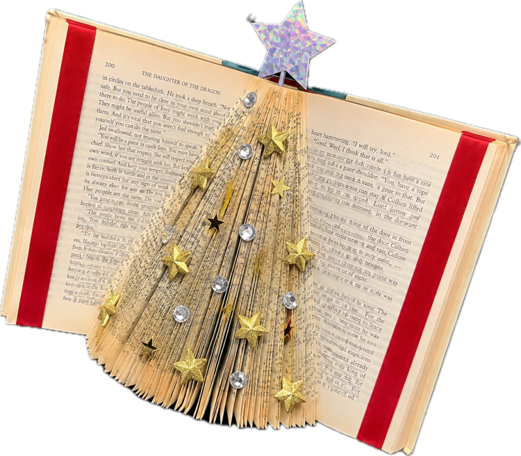 Christmas tree in a book